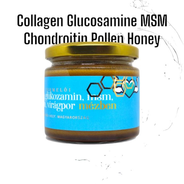 Kollagén, glükozamin, msm, kondroitin, virágpor mézben 180g