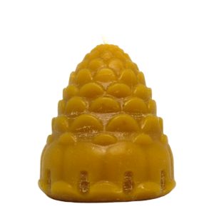 Pine cone shaped beeswax candle 85g