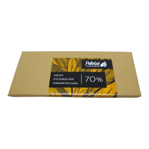 Honey dark chocolate with orange oil 70% - 70g