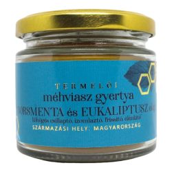 Pfefferminz und Eukalyptus Bienenwachskerze 130g